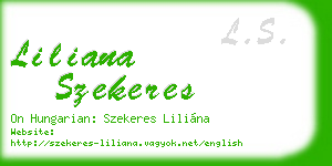 liliana szekeres business card